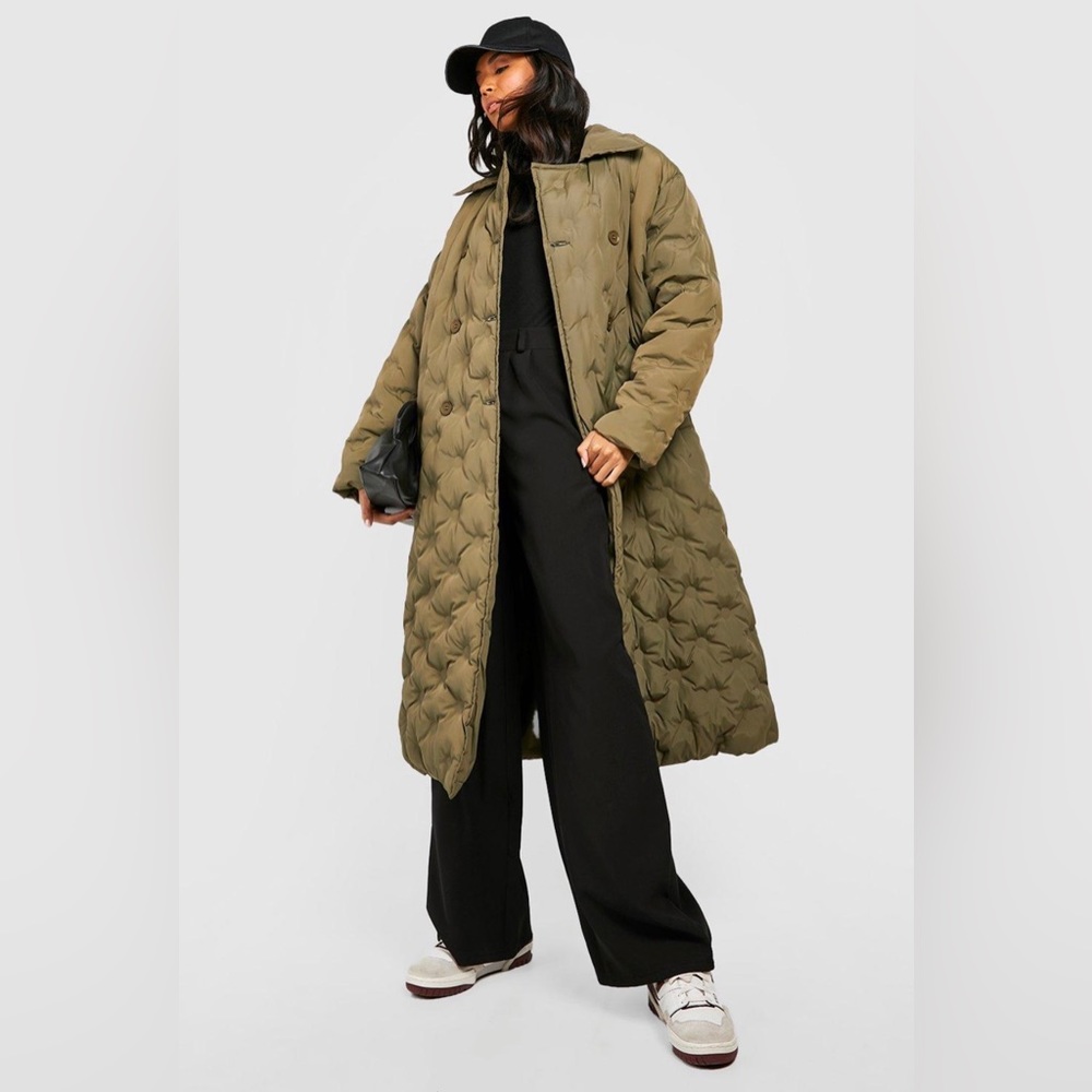 Quilted longline puffer